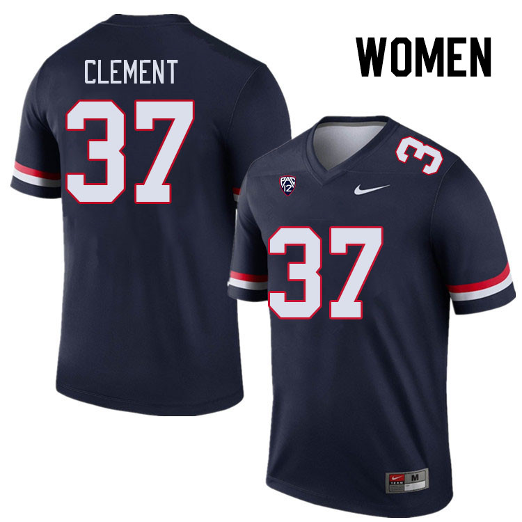 Women #37 Nolan Clement Arizona Wildcats College Football Jerseys Stitched Sale-Navy - Click Image to Close